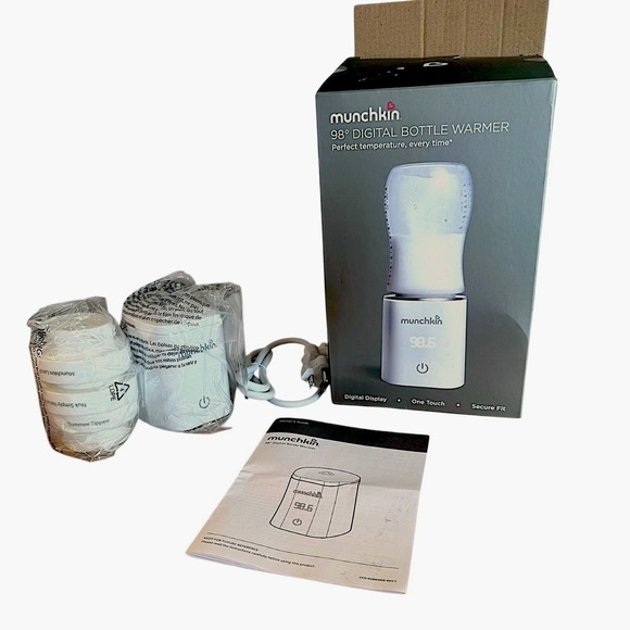 Munchkin 98 Digital Bottle Warmer Perfect Temp For Baby Portable W/Adapters - Picture 2 of 10